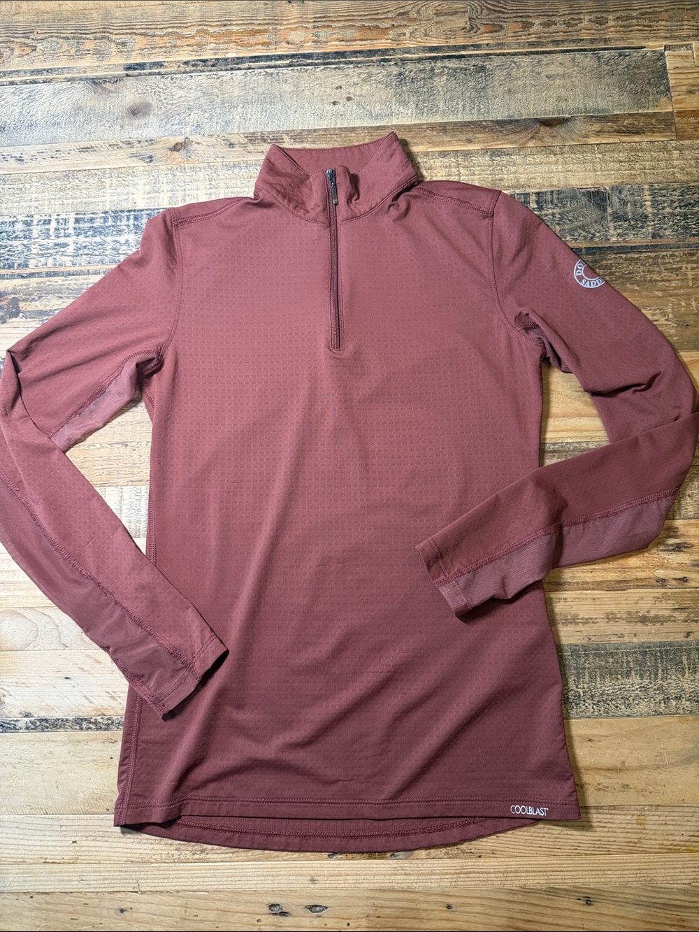 Dover Long Cool Blast Sleeve Performance Quarter-Zip in Dusty Rose XXS